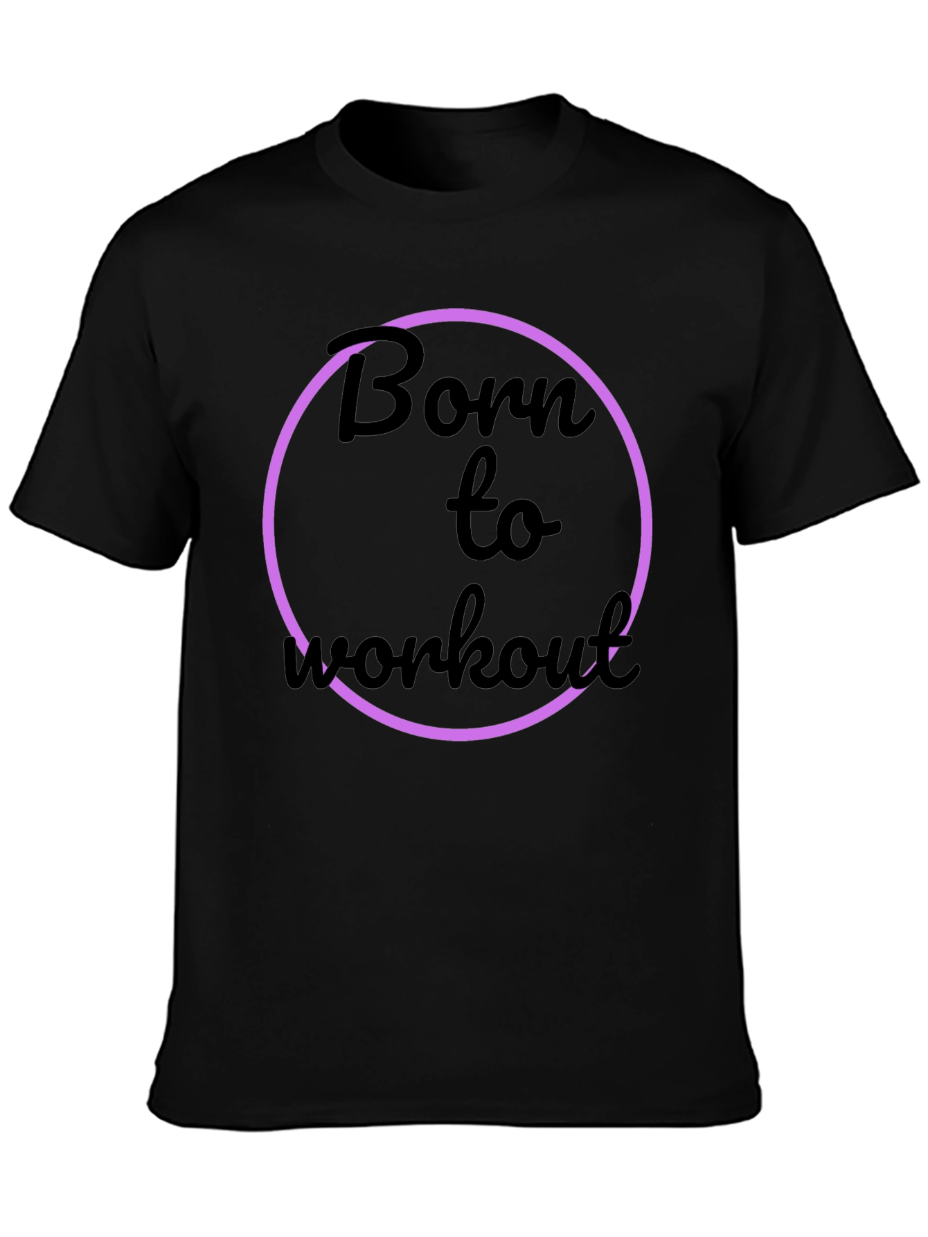 Born to Workout Black Graphic Tee