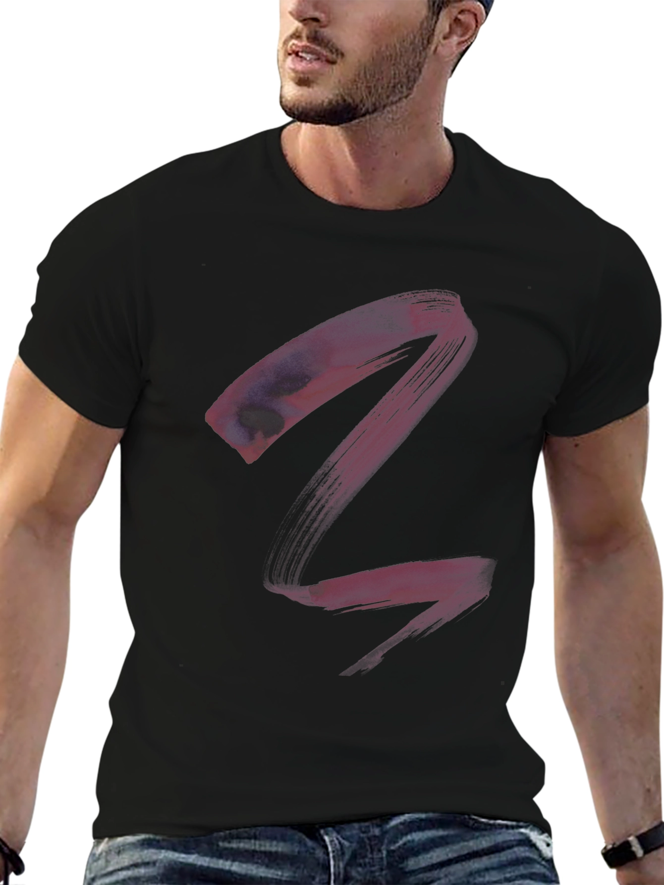 Abstract Art Black T-Shirt - Modern Casual Tee