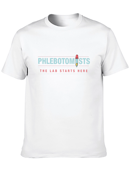 Phlebotomist T-Shirt: The Lab Starts Here!
