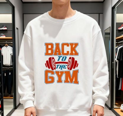 Vibrant Fitness Dumbbell Design Crewneck Top