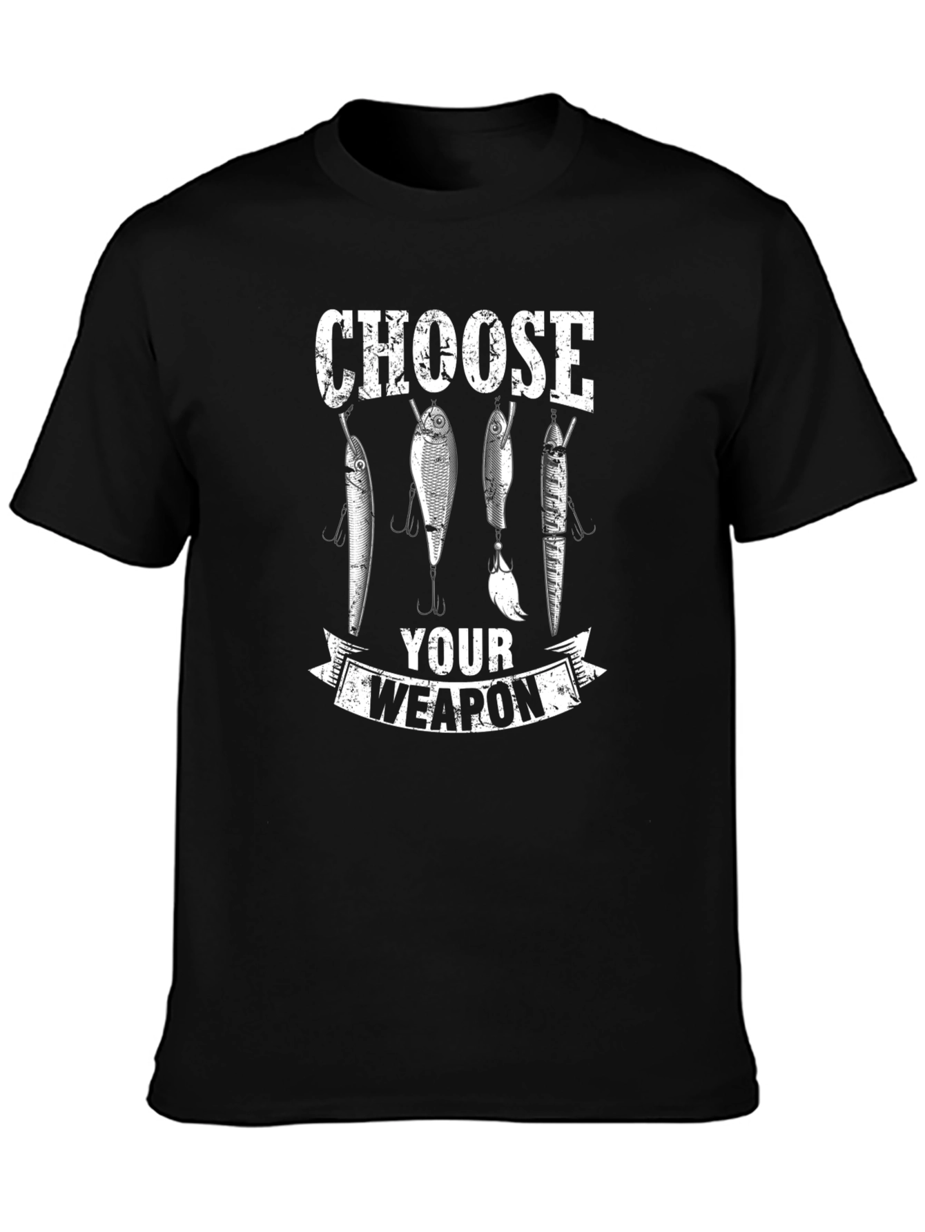 Choose Your Weapon Fishing Lures Graphic T-Shirt