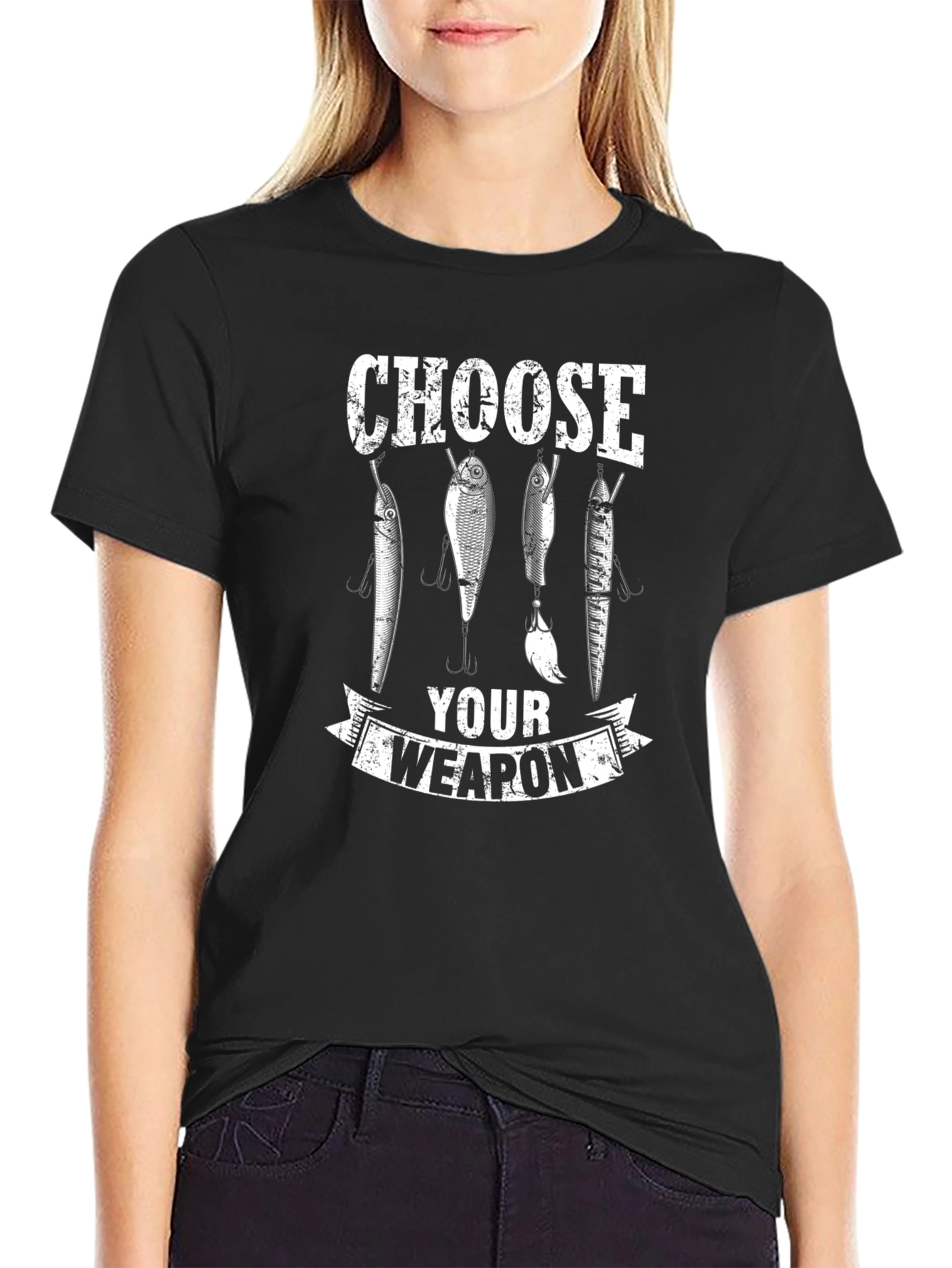 Choose Your Weapon Fishing Lures Graphic T-Shirt