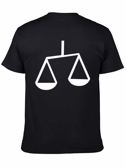 Scales of Justice Black T-Shirt