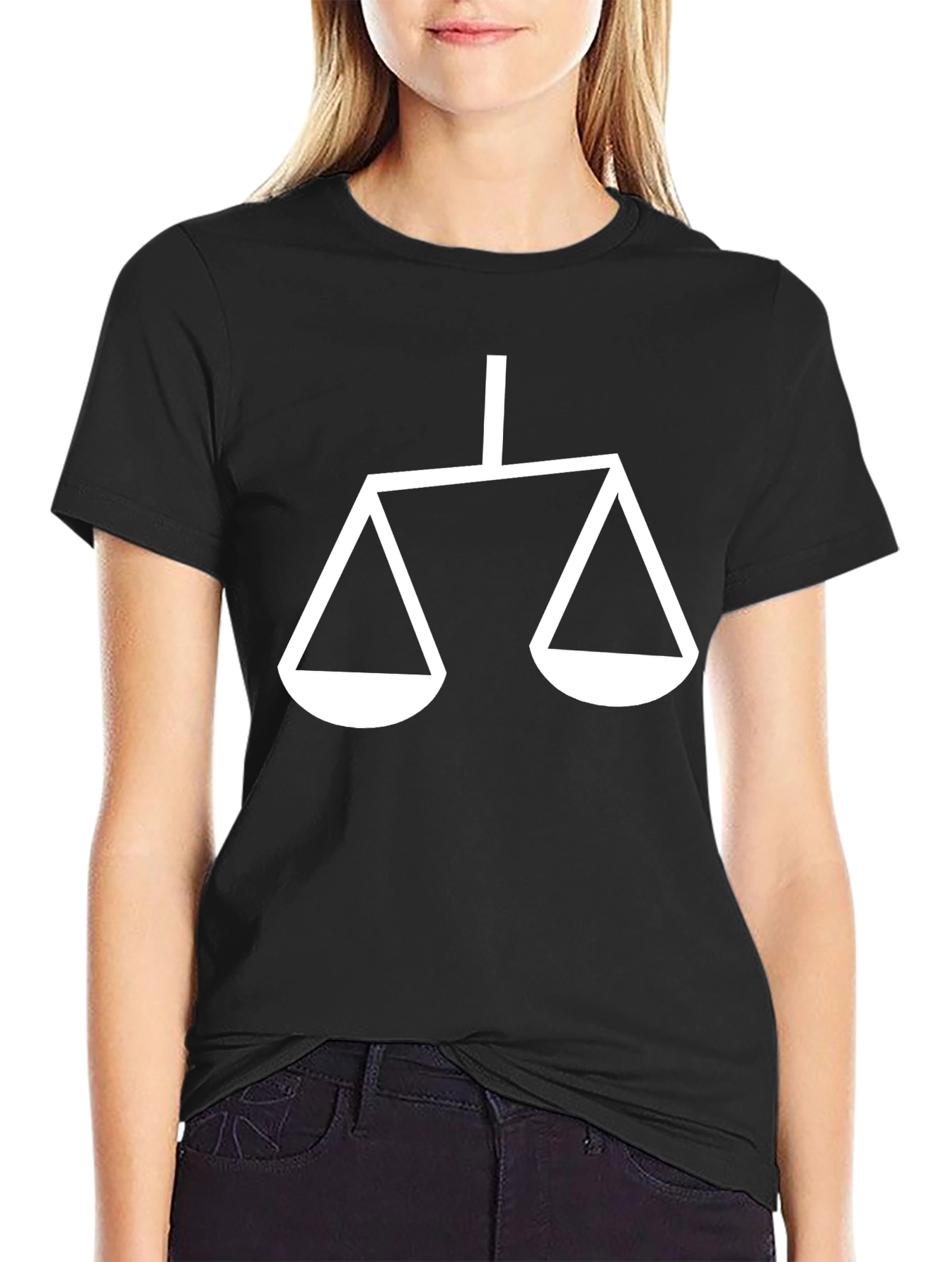 Scales of Justice Black T-Shirt