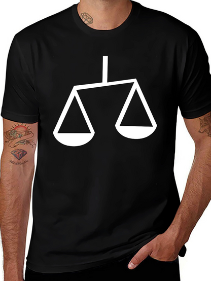 Scales of Justice Black T-Shirt
