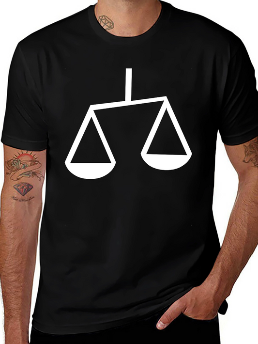 Scales of Justice Black T-Shirt