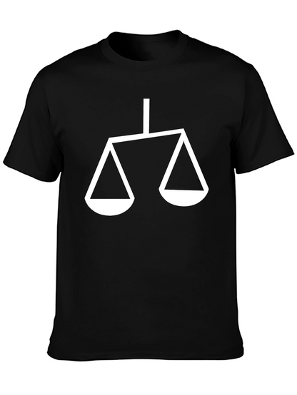 Scales of Justice Black T-Shirt