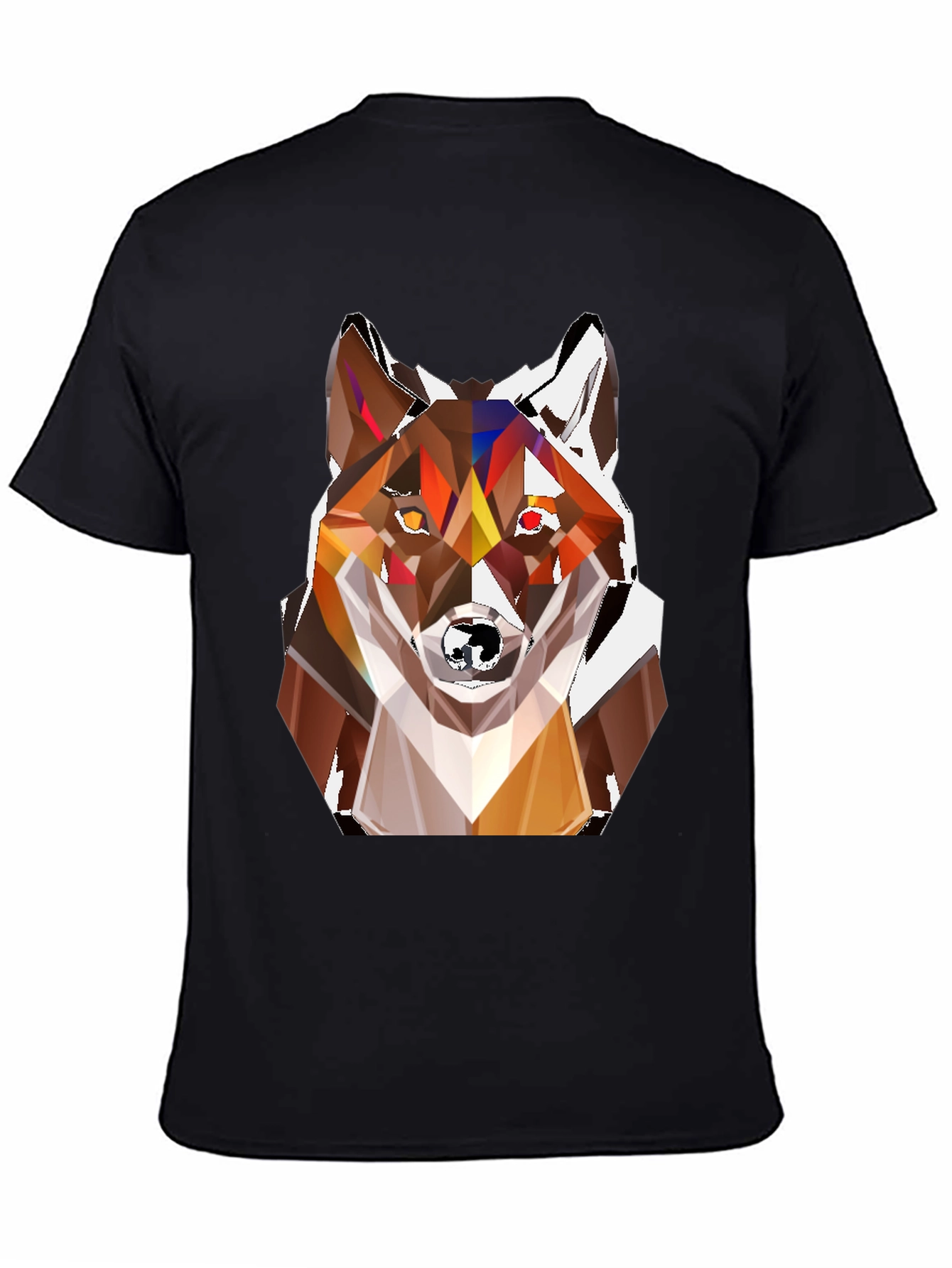 Geometric Fox Head T-Shirt - Stylish Graphic Tee