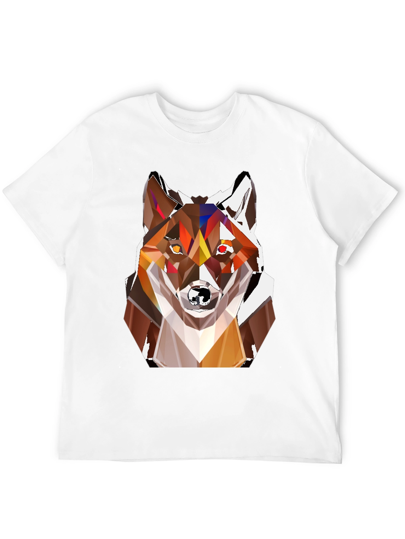Geometric Fox Head T-Shirt - Stylish Graphic Tee