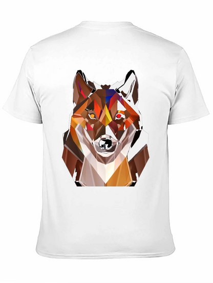 Geometric Fox Head T-Shirt - Stylish Graphic Tee
