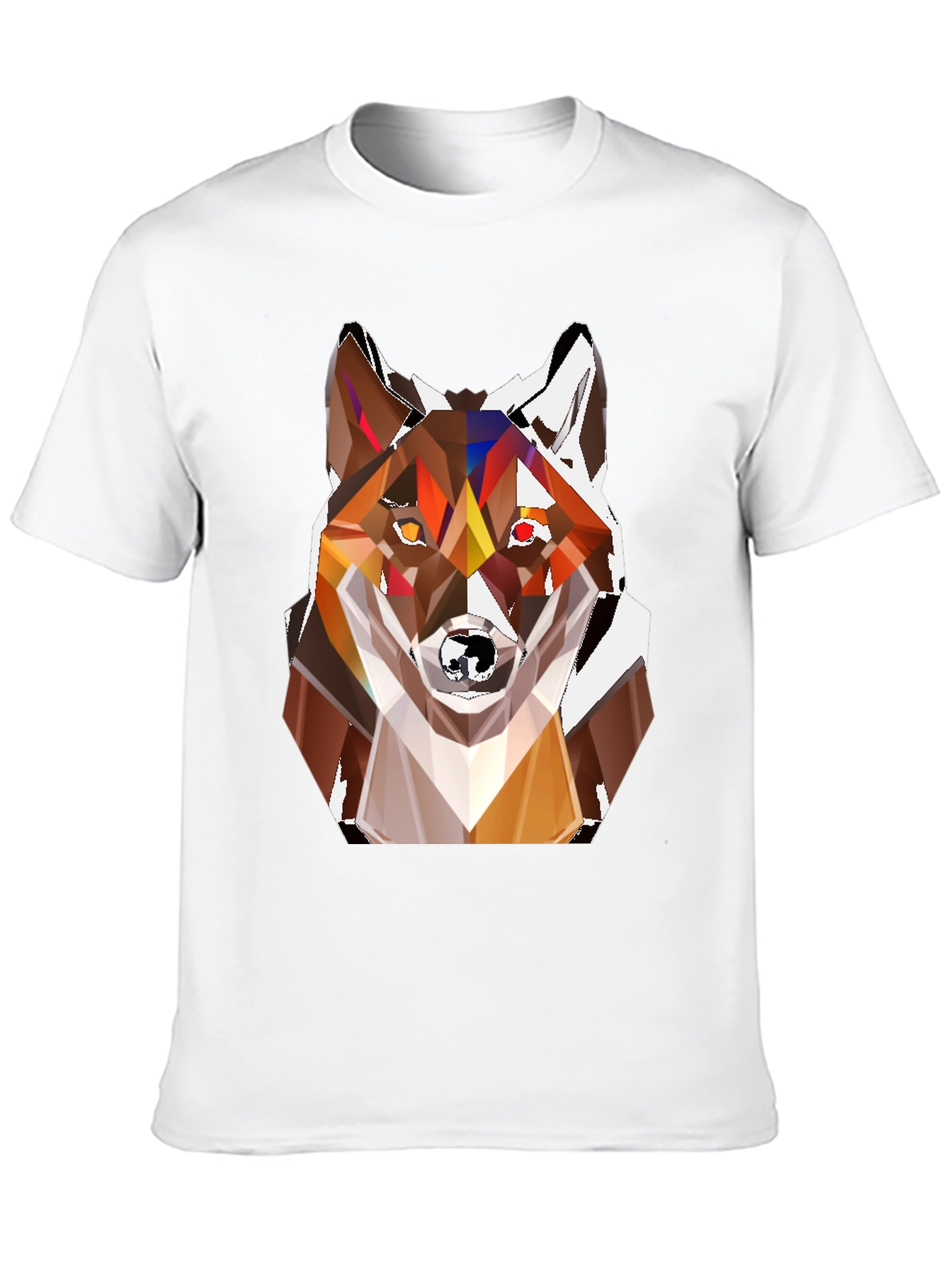 Geometric Fox Head T-Shirt - Stylish Graphic Tee