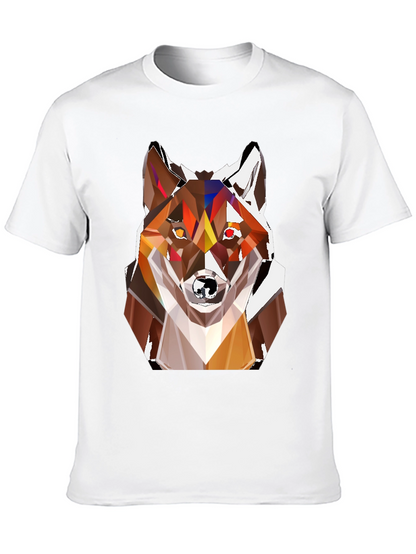 Geometric Fox Head T-Shirt - Stylish Graphic Tee