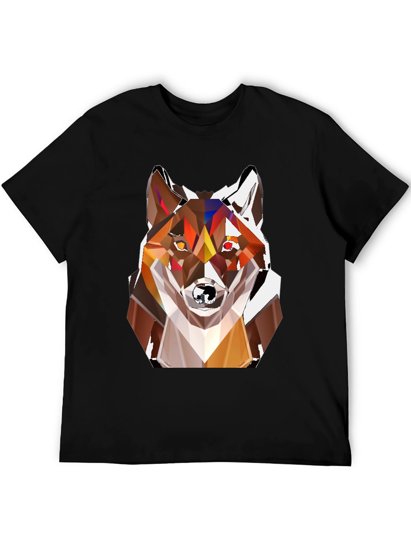 Geometric Fox Head T-Shirt - Stylish Graphic Tee