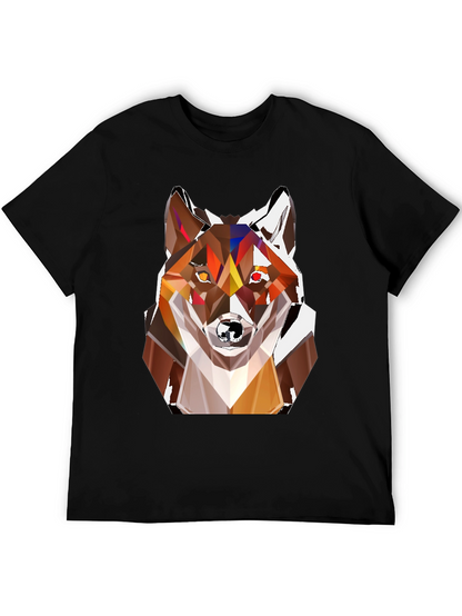 Geometric Fox Head T-Shirt - Stylish Graphic Tee