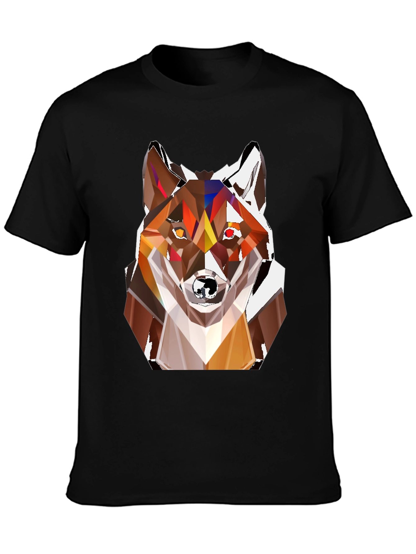 Geometric Fox Head T-Shirt - Stylish Graphic Tee