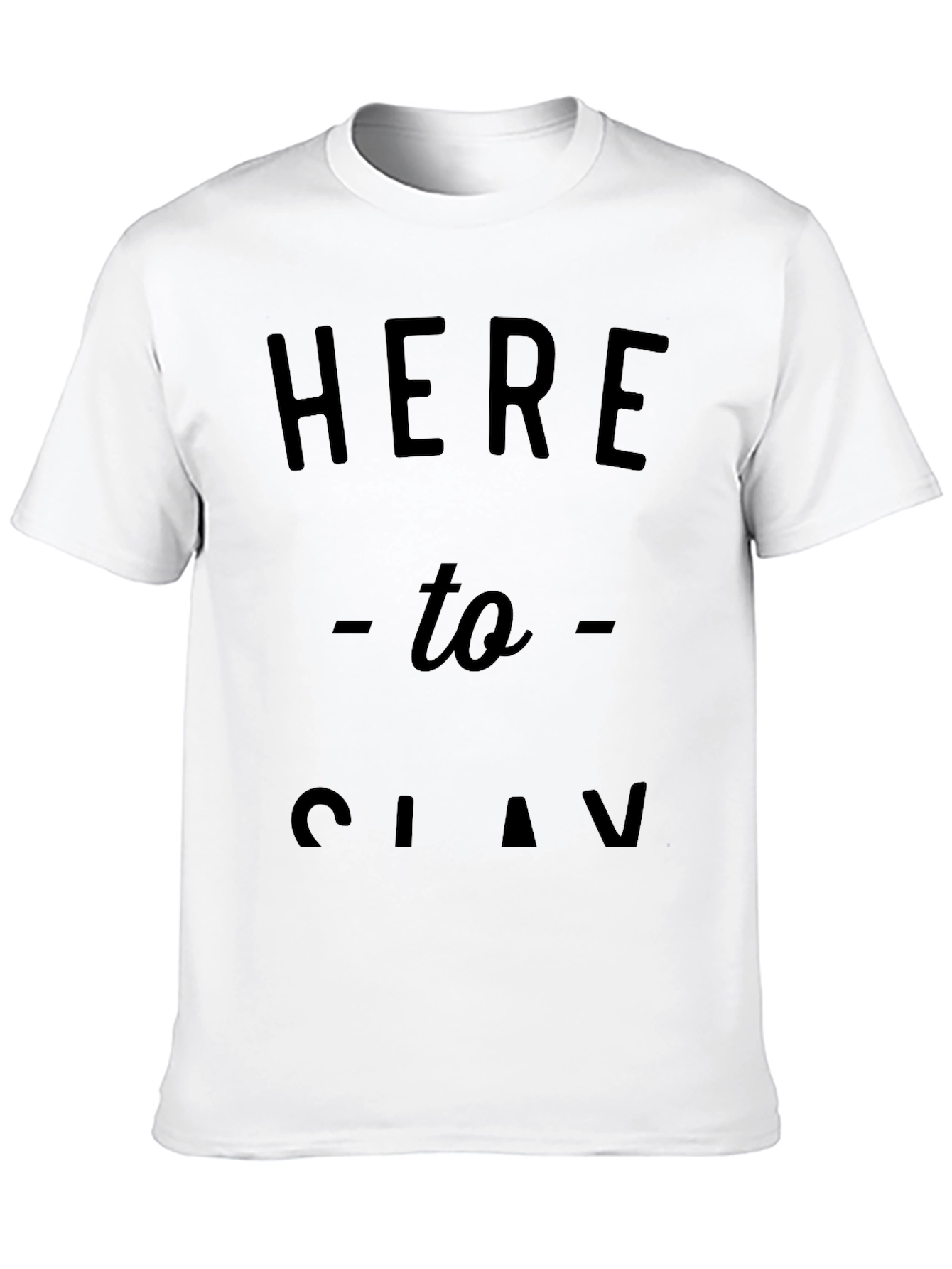 Here to Slav Mens Black Graphic T-Shirt