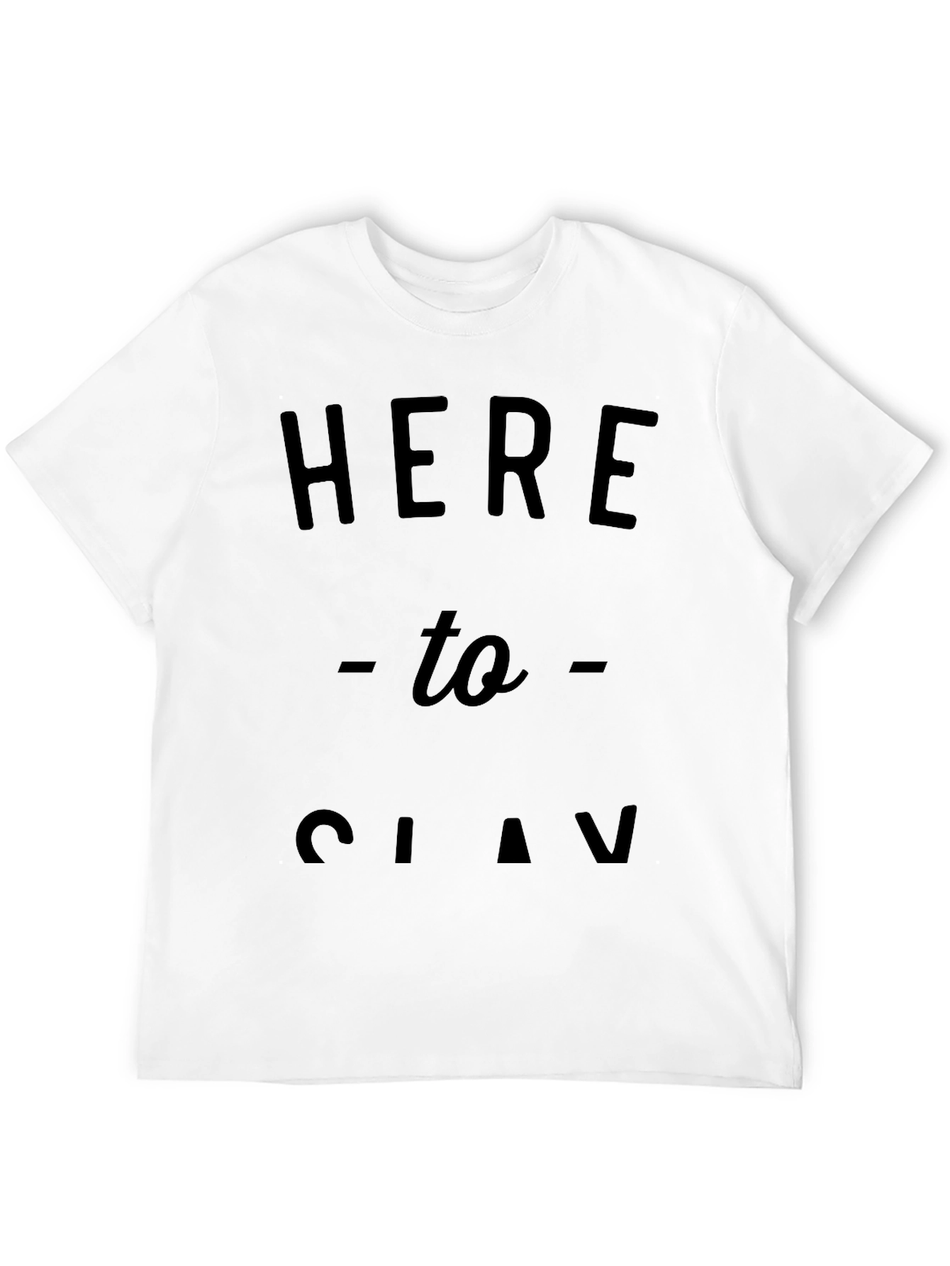 Here to Slav Mens Black Graphic T-Shirt