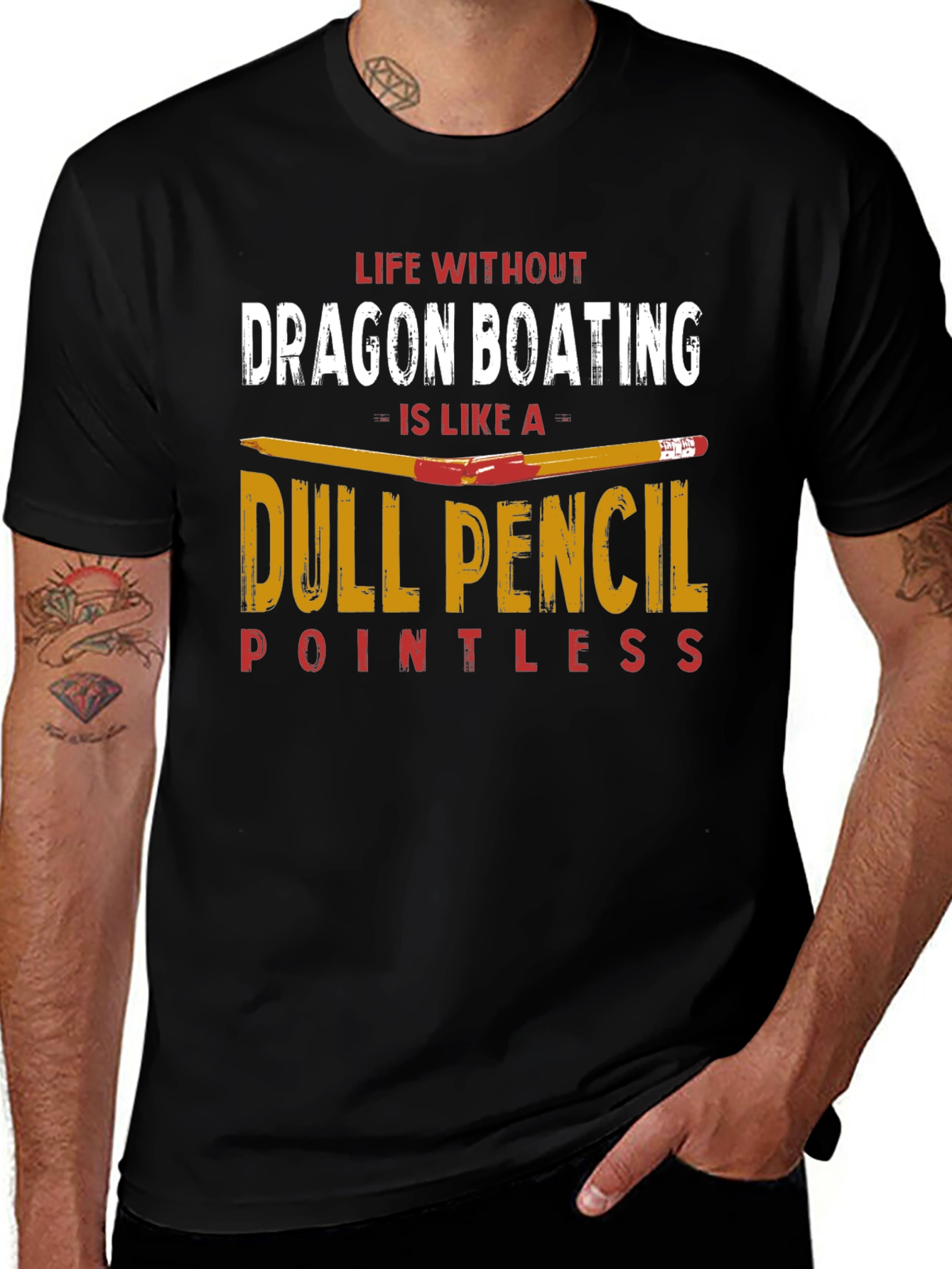 Dragon Boating Dull Pencil T-Shirt