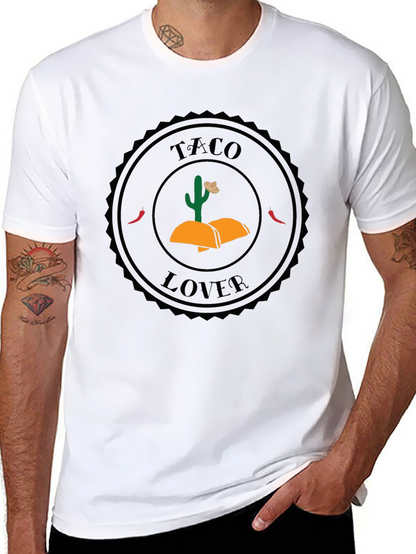 Taco Lover Graphic Tee - Black Crew Neck