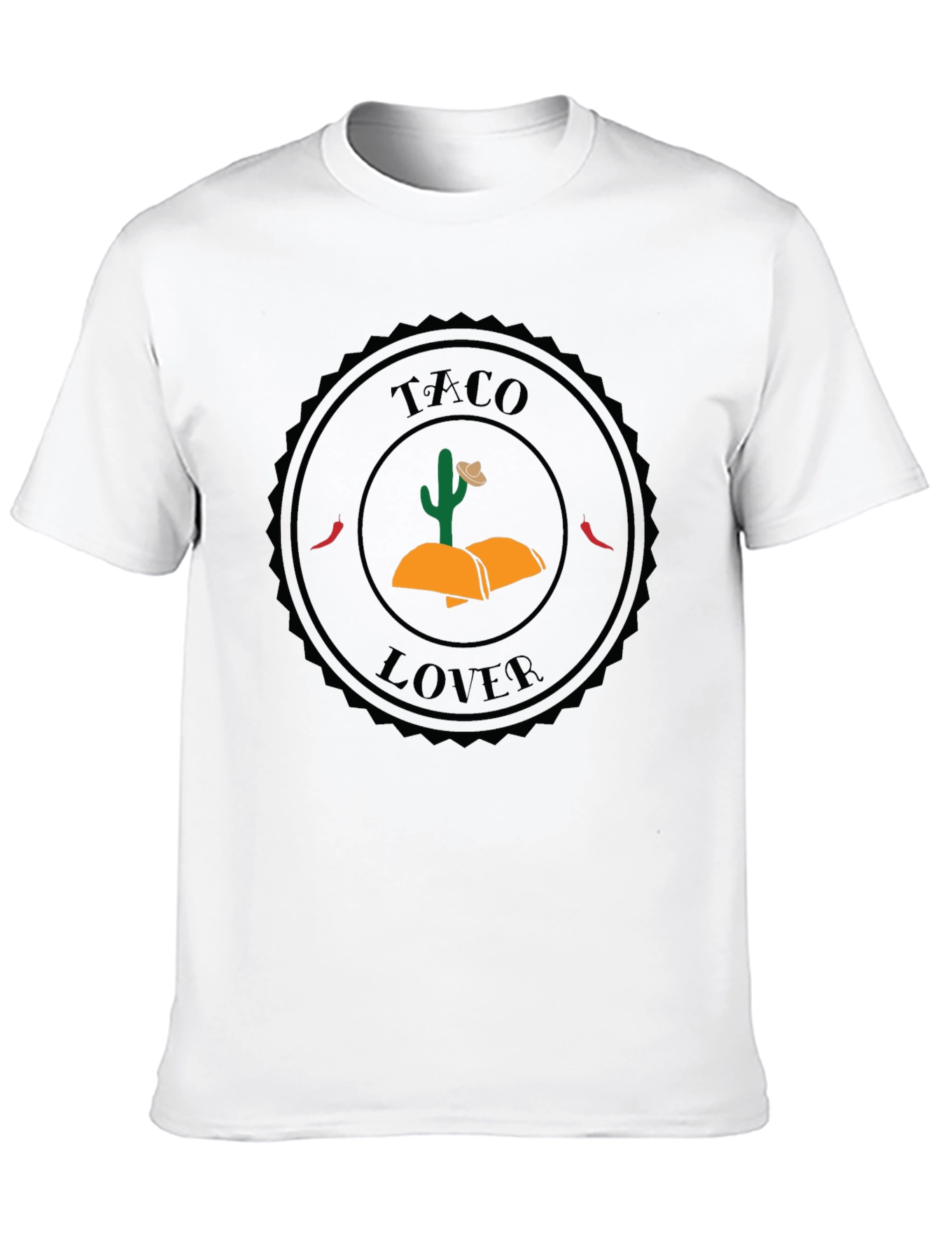 Taco Lover Graphic Tee - Black Crew Neck