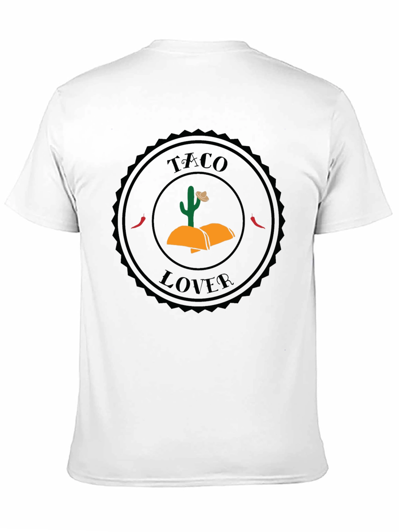 Taco Lover Graphic Tee - Black Crew Neck