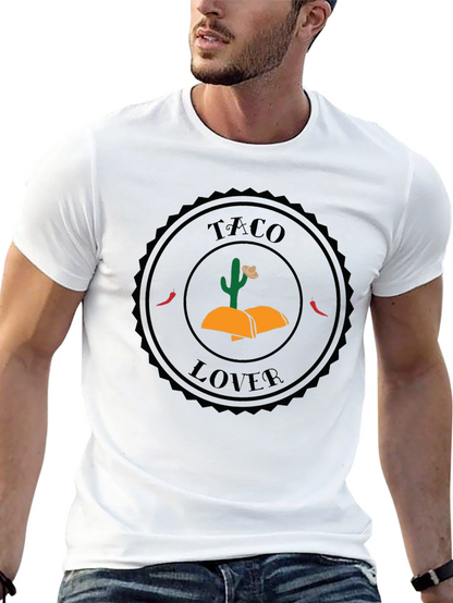 Taco Lover Graphic Tee - Black Crew Neck