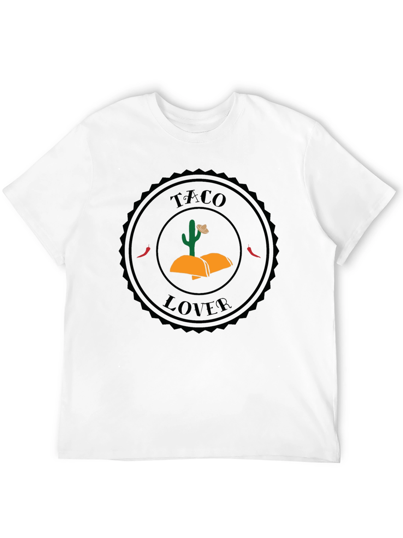 Taco Lover Graphic Tee - Black Crew Neck