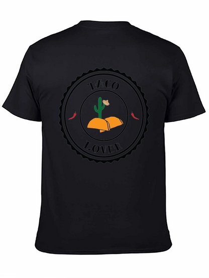 Taco Lover Graphic Tee - Black Crew Neck