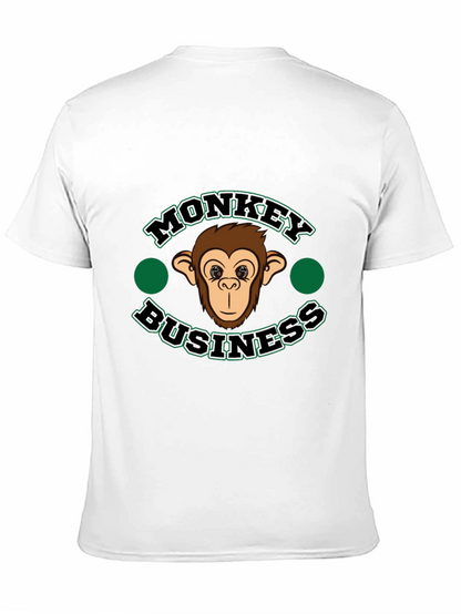 Monkey Business Graphic T-Shirt - Black Cotton Tee