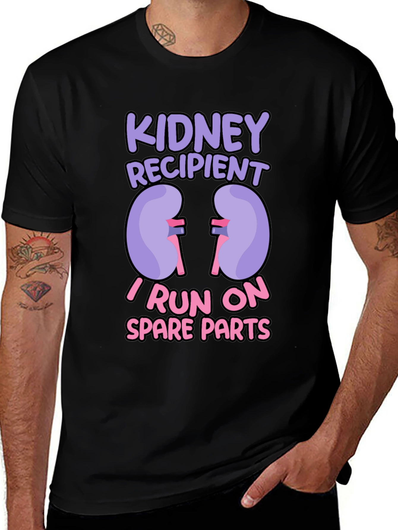 Kidney Recipient T-Shirt - I Run On Spare Parts!