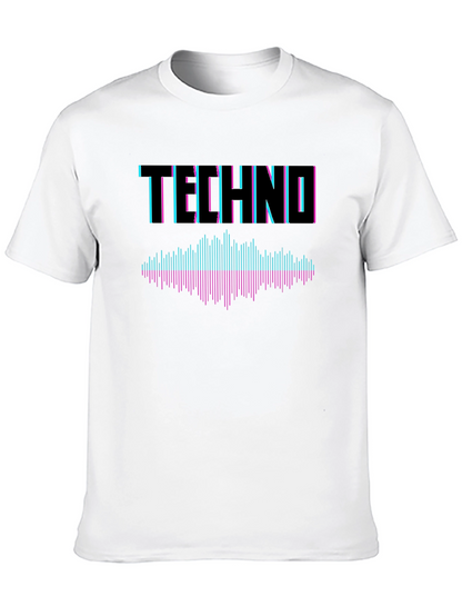 Techno Music Graphic T-Shirt - Stylish Black Tee