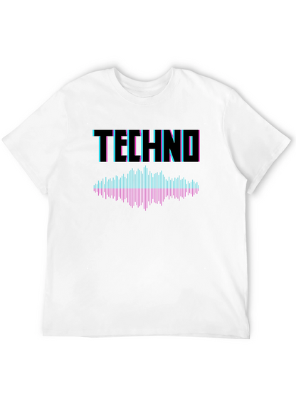 Techno Music Graphic T-Shirt - Stylish Black Tee