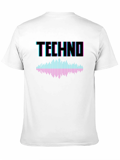 Techno Music Graphic T-Shirt - Stylish Black Tee