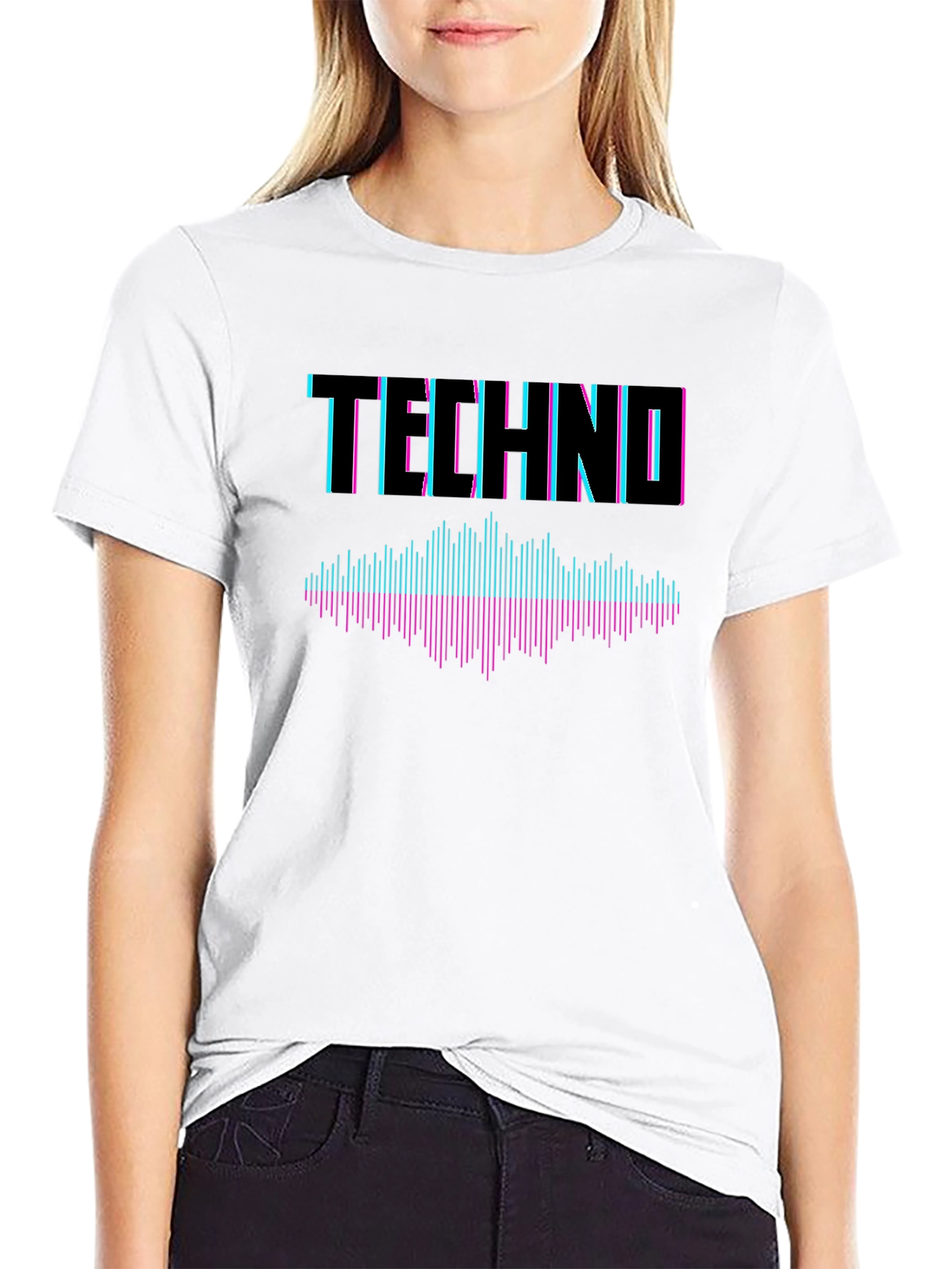 Techno Music Graphic T-Shirt - Stylish Black Tee