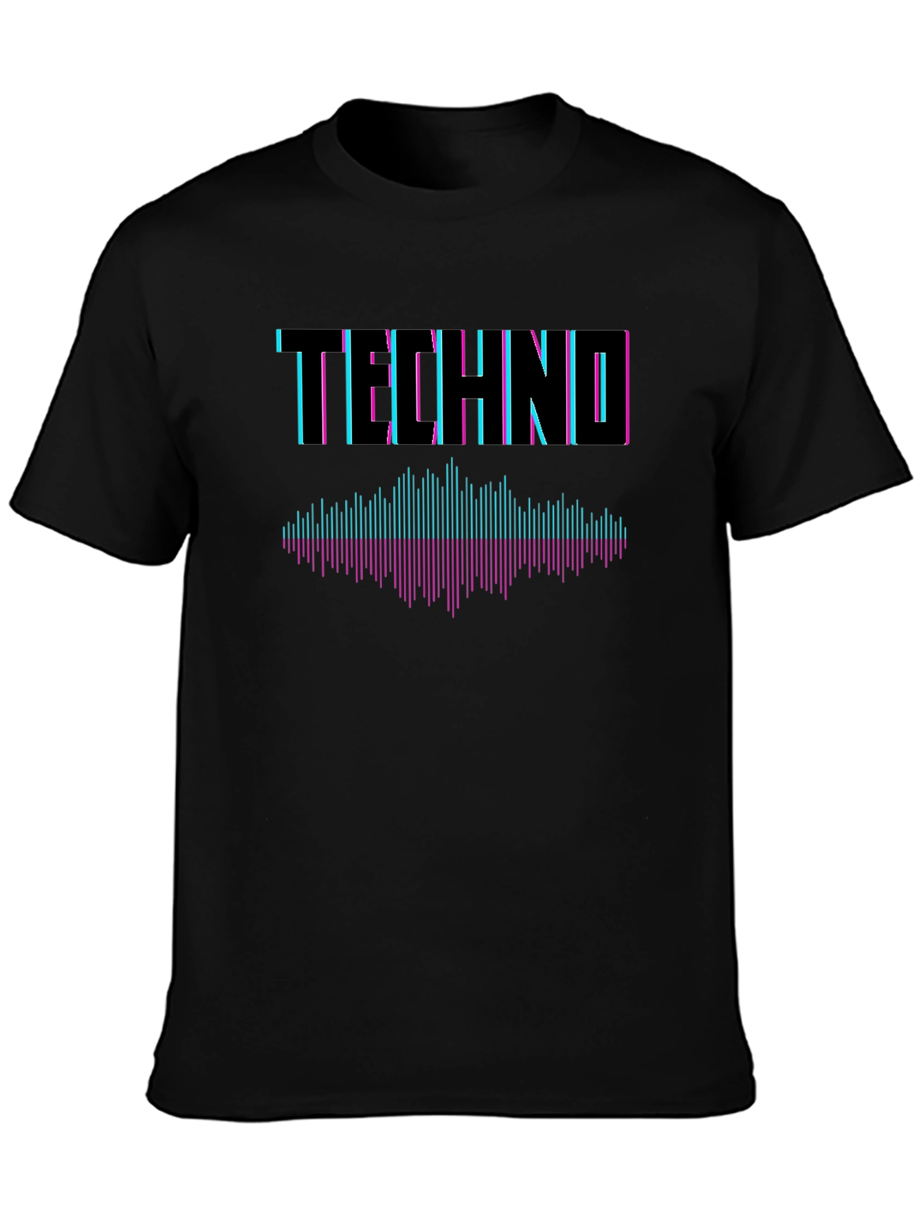 Techno Music Graphic T-Shirt - Stylish Black Tee