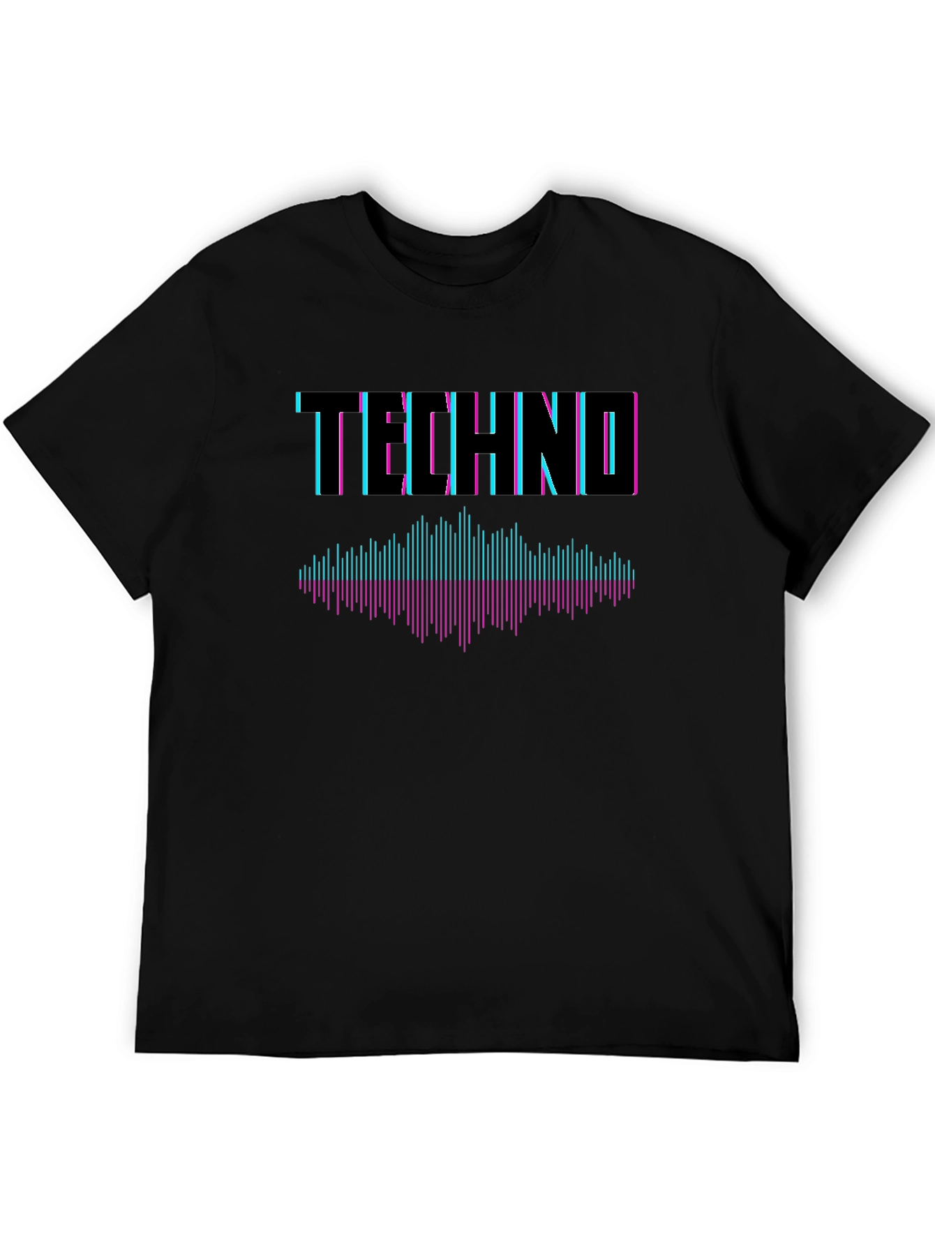 Techno Music Graphic T-Shirt - Stylish Black Tee