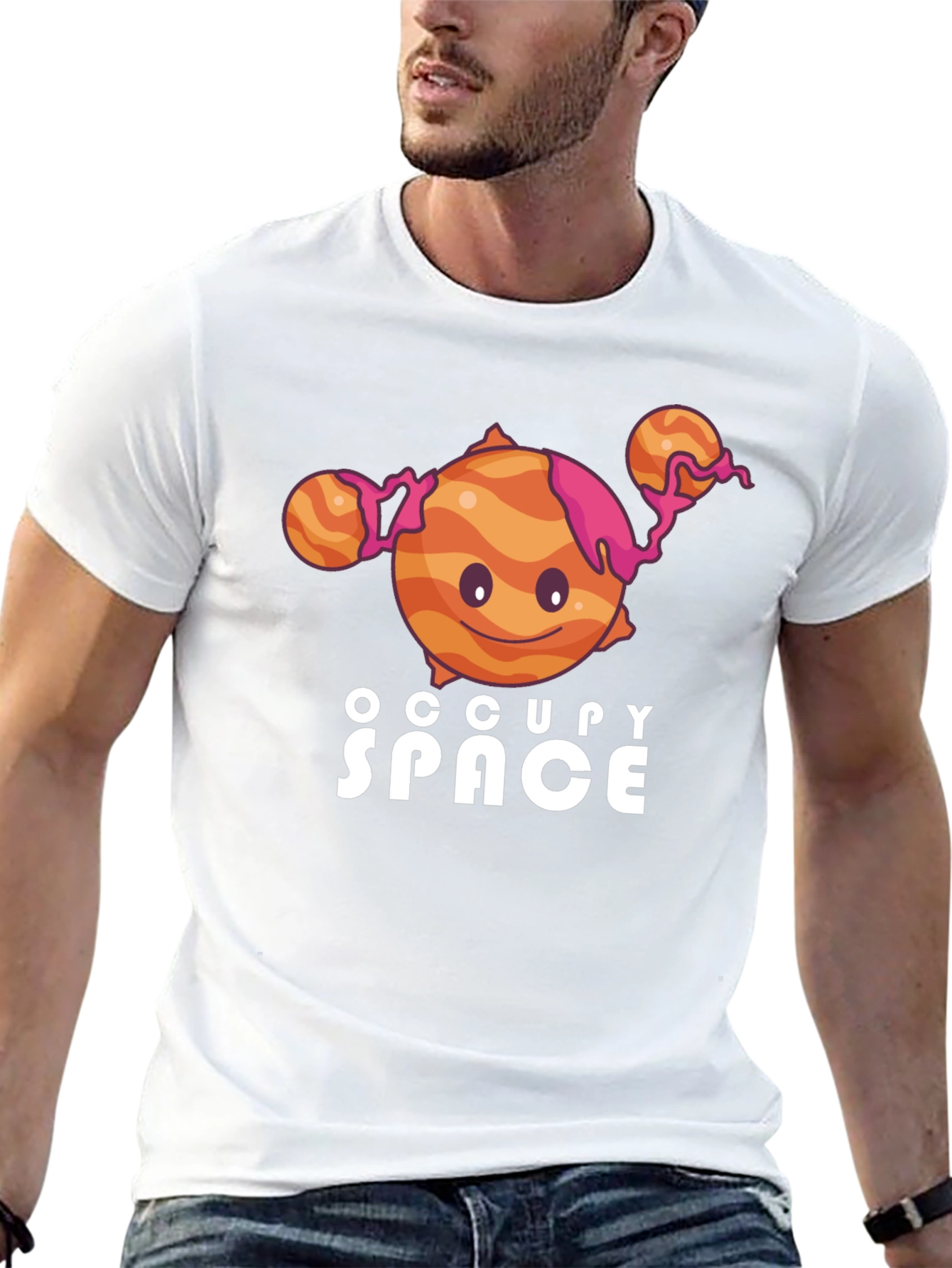 Occupy Space Graphic Black T-Shirt