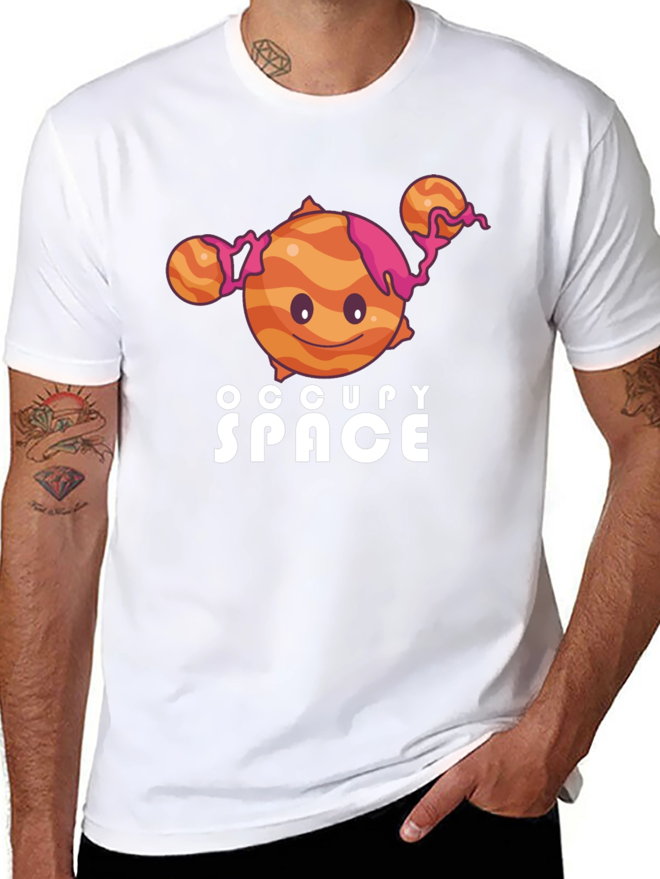 Occupy Space Graphic Black T-Shirt