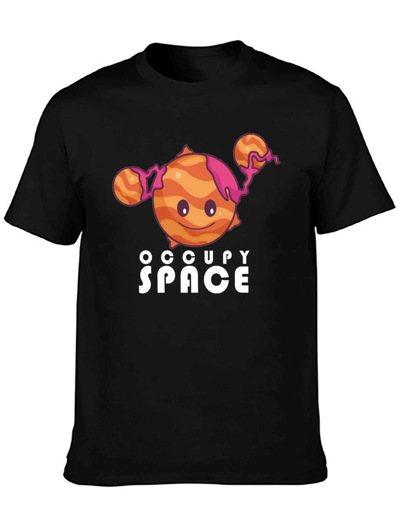 Occupy Space Graphic Black T-Shirt