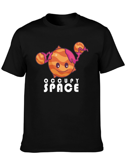Occupy Space Graphic Black T-Shirt