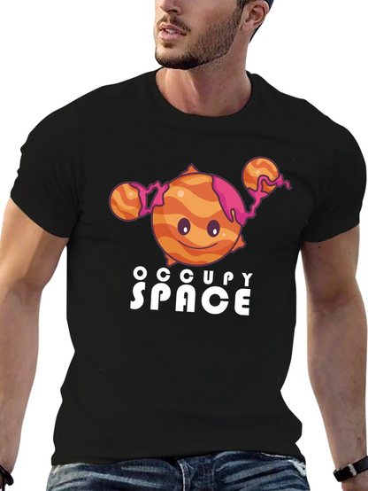 Occupy Space Graphic Black T-Shirt