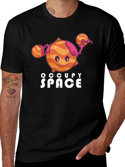 Occupy Space Graphic Black T-Shirt