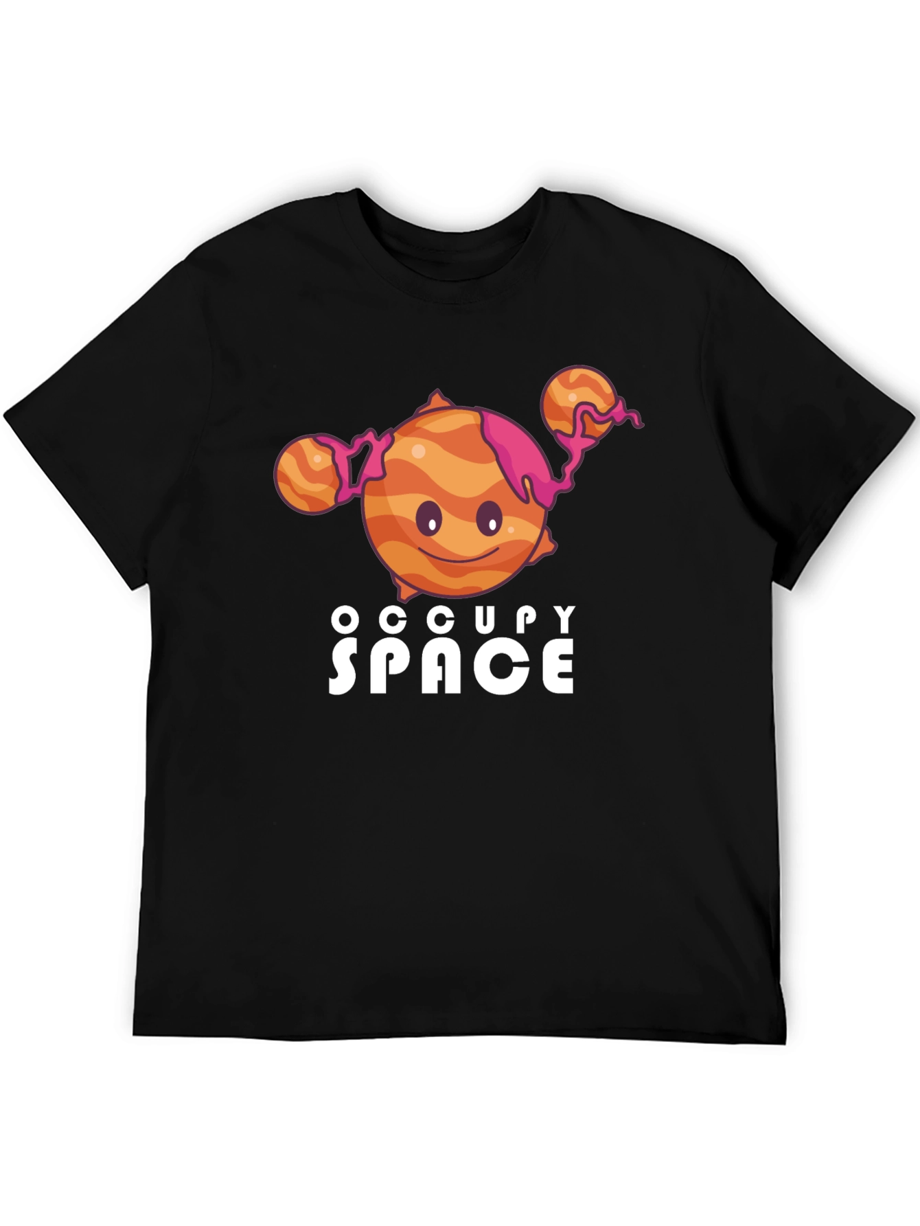 Occupy Space Graphic Black T-Shirt