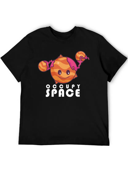 Occupy Space Graphic Black T-Shirt