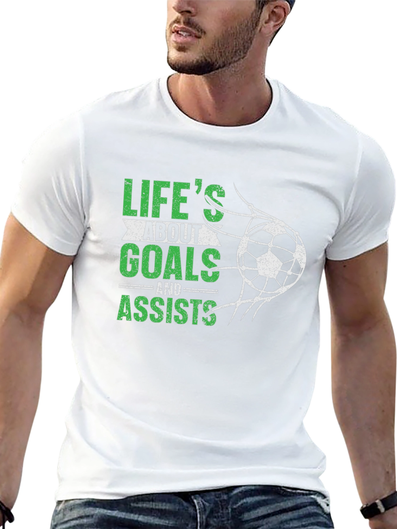 Lifes About Goals & Assists Soccer T-Shirt
