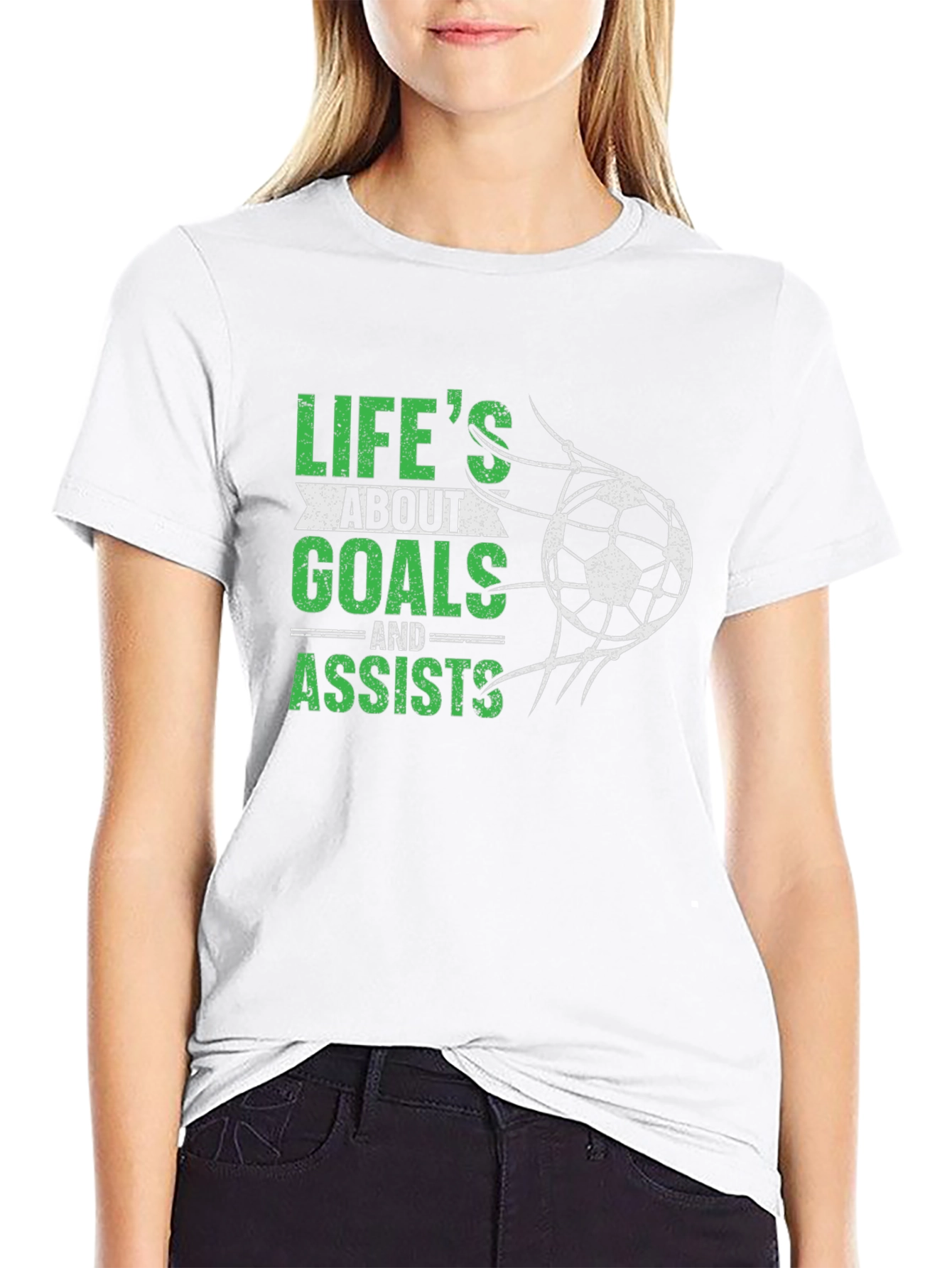 Lifes About Goals & Assists Soccer T-Shirt