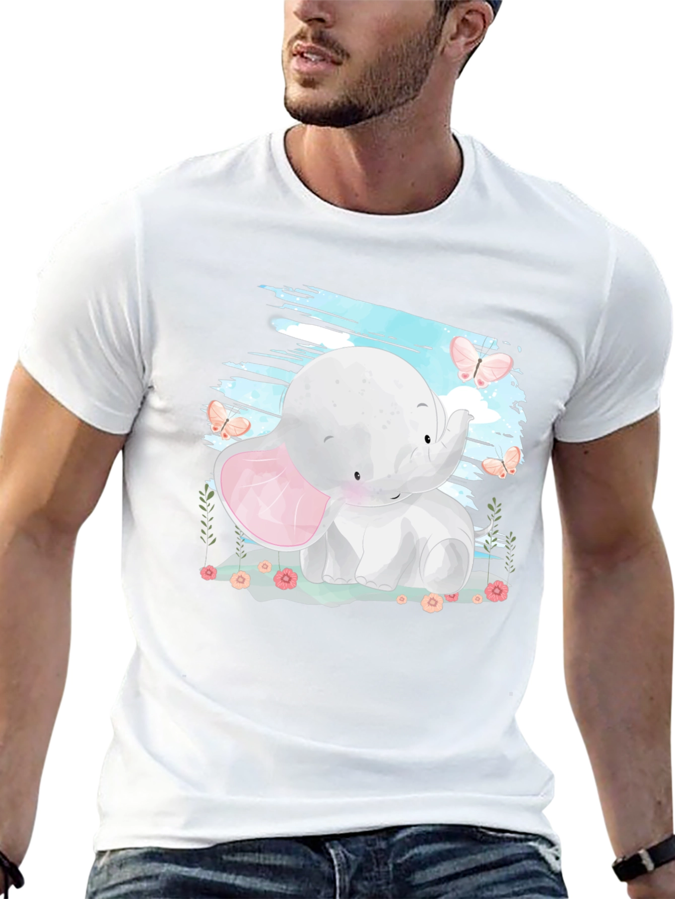 Cute Elephant Graphic Tee