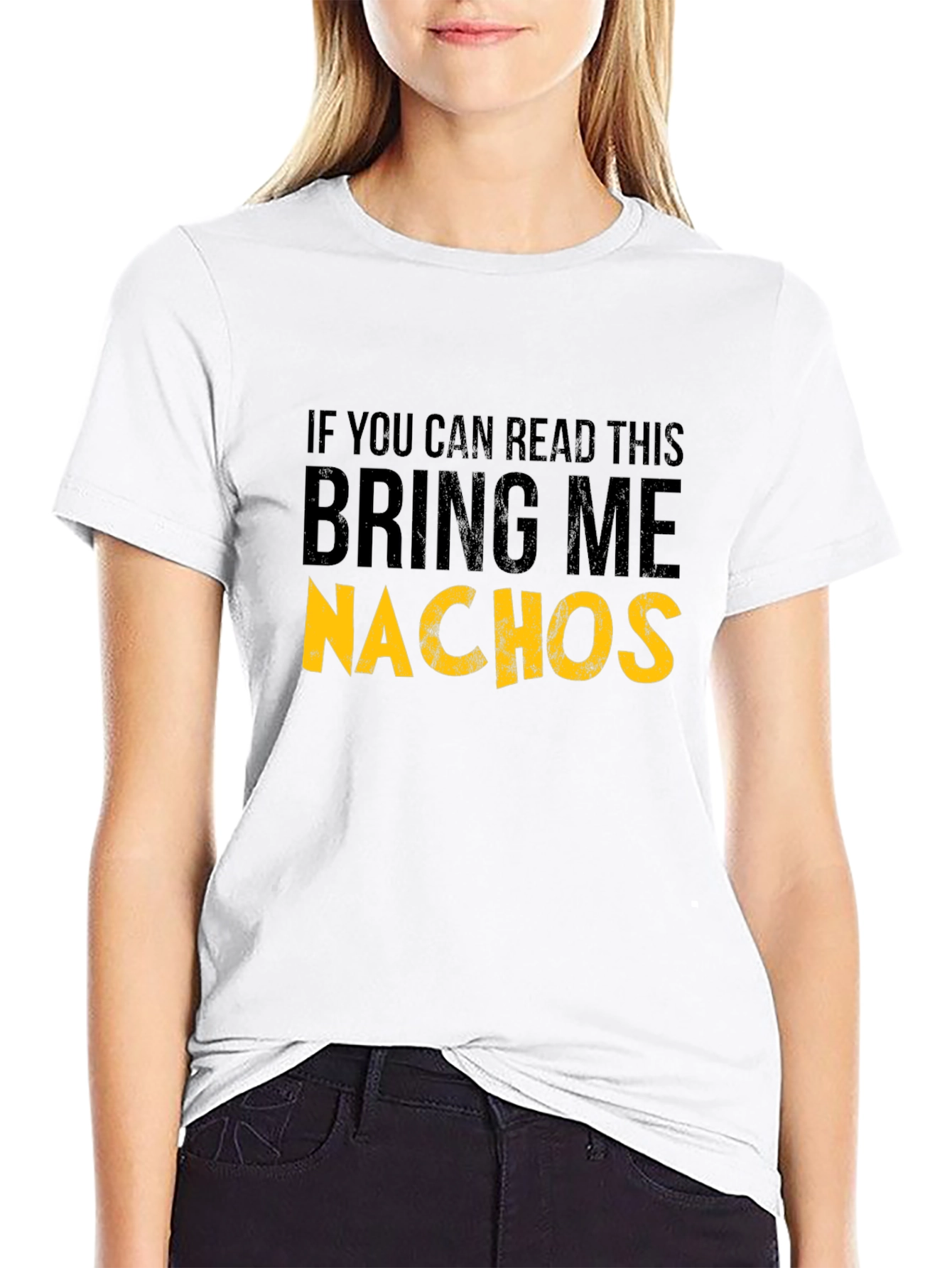 Bring Me Nachos Black T-Shirt - Funny Foodie Tee