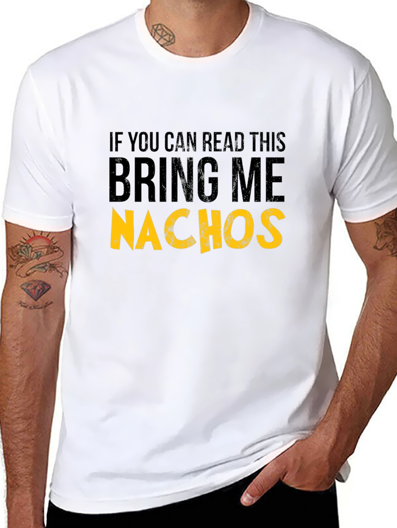 Bring Me Nachos Black T-Shirt - Funny Foodie Tee