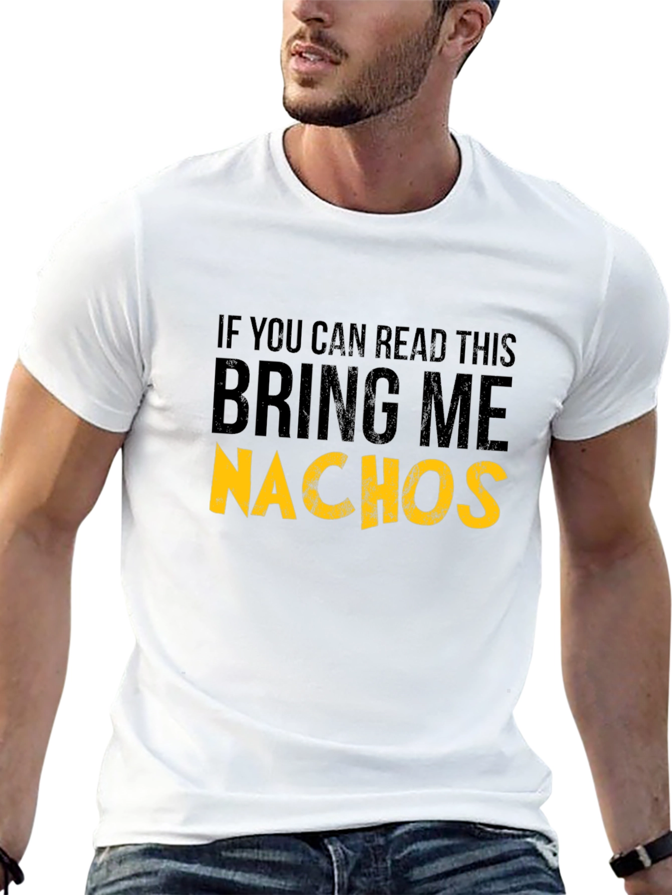 Bring Me Nachos Black T-Shirt - Funny Foodie Tee